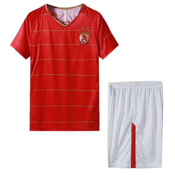 Maillot Football Evergrande Domicile Enfant 2018-19 Rouge Blanc